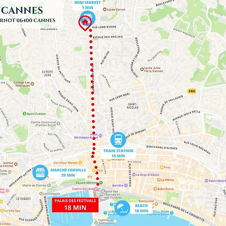 L'excel Canne's - 3 Pieces Апартаменты